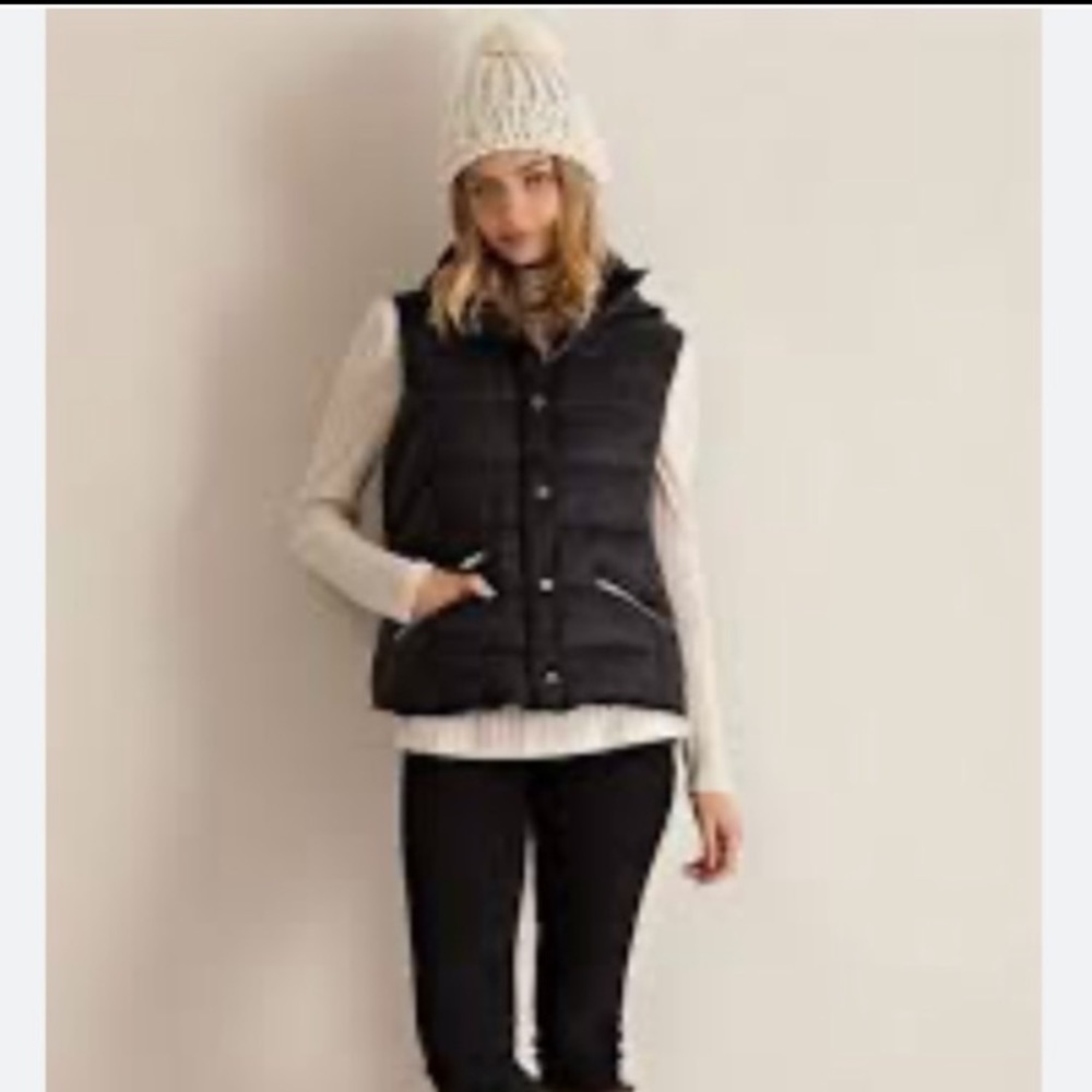 Entro Navy Hooded Puffer Vest Medium - Picture 2 of 15